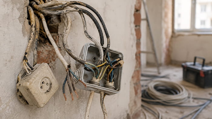 استفاده از سیم و کابل قدیمی در بازسازی ساختمان