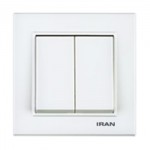 کلید-دو-پل-توکار-ایران-الکتریک-مدل-برلیان-سفید0