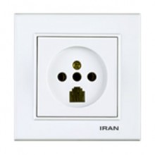 سوکت-تلفن-دوکاره-توکار-ایران-الکتریک-مدل-برلیان-سفید0