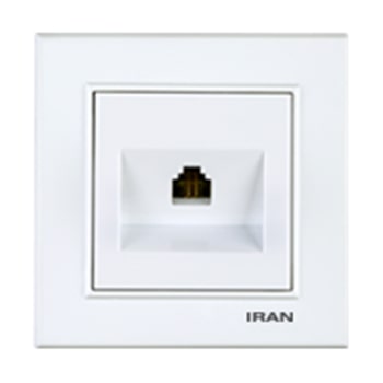 سوکت-تلفن-توکار-ایران-الکتریک-مدل-برلیان-سفید0